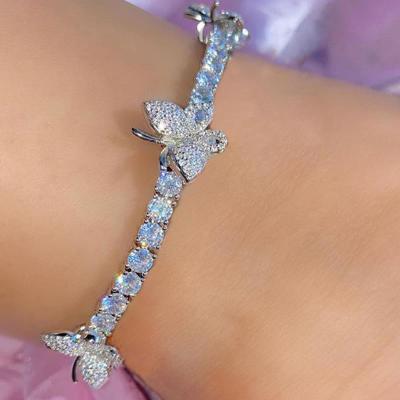 China New High Quality Punk Butterfly Diamonds Ankle Bracelet Stainless Steel Foot Jewelry Foot Jewelry Anklet Foot Chain For Women for sale