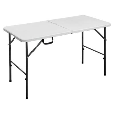 China 4ft Outdoor Lightweight Durable Plastic Height Adjustable Easy Carry Folding Picnic Table for sale