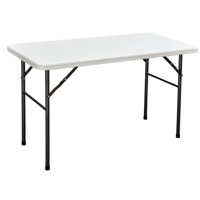 China HDPE Folding Blow Molding Outdoor Plastic Solid 4ft Table for sale