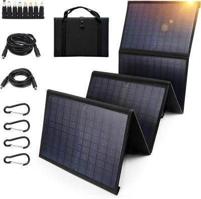 China 60W Foldable Portable With USB Battery Charging 166mmx166mm Boat Caravan Cell Solar Panels for sale