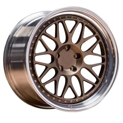 China ALLOY Customized Super Deep Concave Brushed Bronze Lip Forged Polished Wheel for sale