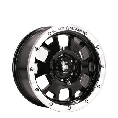 China ALLOY 17 Inch Black Milled Lip Lettering With Rivets Off-Road Wheels 6X139.7 for sale