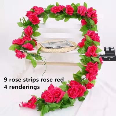 China New Modern High Quality Outdoor Plants Flower Rose Rattan For Garden Artificial for sale