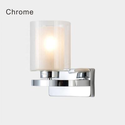 China Simple Chrome Wall Lamp Bedroom Bedside Lamp Personality Corridor Aisle Background Wall Lamps Nordic Style Modern Creative for sale