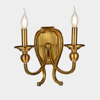 China Modern Modern Hotel Restaurant Antique Iron Wall Sconces For Interior Lights Fancy Glass Ball Double Lights For Home Wall for sale