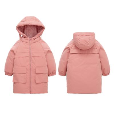 China 2021 Fashion Kids Boys Warm Bottoms Clothes Kids Winter Breathable Mid Length Stripper Coated Down Wholesale for sale