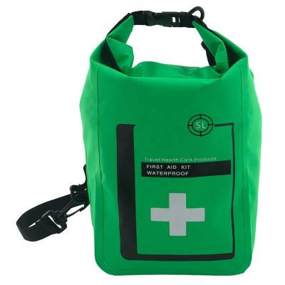 China Waterproof Shoulder Tote Bag Personal Emergency Medical Kit Bag LC200003 5L Cylinder Desk One Compartment Tarpaulin First Aid Storage One for sale