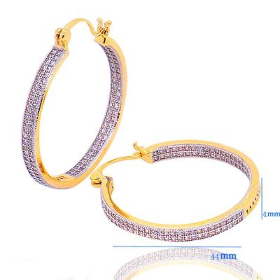 China 2021 FASHIONABLE big circle wholesale cheap shiny CZ Crystal Rhinestone Hoop Earrings for women for sale