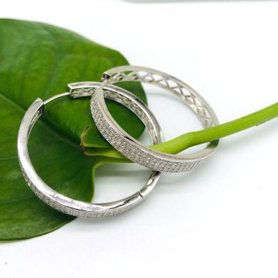 China 2021 FASHIONABLE new style fashionable big big Crystal Diamond Hoop Earrings for sale