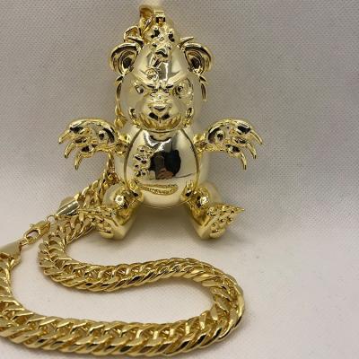 China Stainless Steel Teddy Bear Pendant Charms Cute Hip Hop Making Professional Hip Hop Jewelry for sale