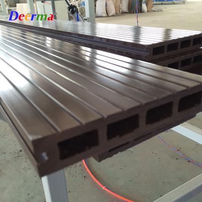 China 22 1 Screw L/D Ratio WPC Profile Production Line for Hollow Decking for sale