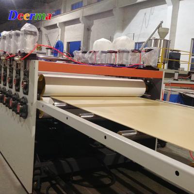 China 300-400kg/h Output WPC Solid Foam Board Extrusion Line Machine for PVC Wall Panel Door for sale