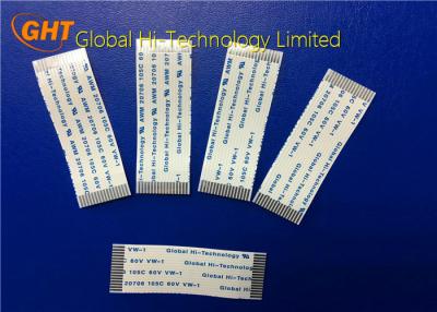 China 16 Pin 0.5 mm FFC Cable / Flexible Ribbon Flat Cable Tin Plating for sale