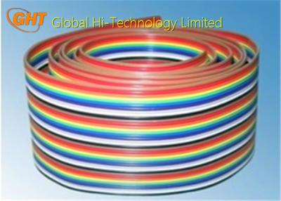 China Rainbow Color Ribbon Flat Cable / 26 Pin IDC Flat Cable 2.54 mm Pitch for sale