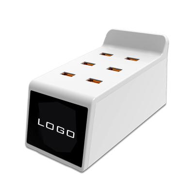 China Multi Cell Phone 6 Port 40W USB Charger Fast Charging Station for All Kinds of Mobile Phone Devices for sale