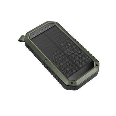 China Best quality army quality solar power bank wholesale waterproof 8000mah solar power bank with camping lights and 3 USB output power for sale