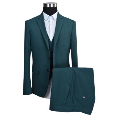 China Wholesale Men's Formal Men's Green Color 3 Pieces Suit Anti-Wrinkle Mens Suits Dress for sale