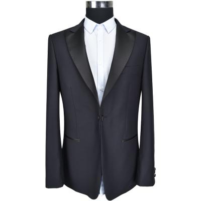 China Anti-wrinkle navy high quality business casual men's suits jacket slim blazer for sale