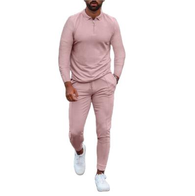 China Breathable Fashion Casual Comfortable Half Zipper Jogger Sets Slim Fit Streetwear Simple Tracksuit Sweat Suit For Men for sale