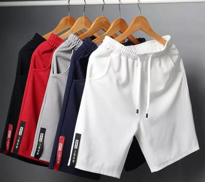 China New Style Anti-wrinkle Letter Printing Casual Outdoor Elastic Long Men's Summer Cotton Shorts for sale