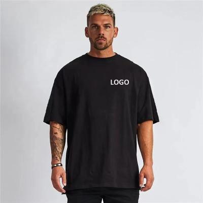 China Anti-Shrink New style blank cotton men's t-shirt pure color custom logo oversized t-shirt gym sports fitness t-shirt with logo for sale