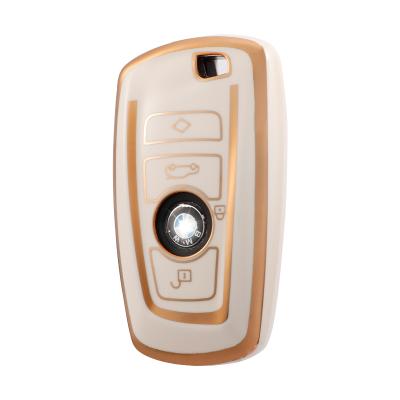 China Eco-friendly For BMW F-16 1 X3 X5 X6 F30 F34 E60 E90 F10 E34 E36 F20 G30 F15 Gold Line 3 5 7 Series Remote FOB Case Car Key Protector Cover for sale