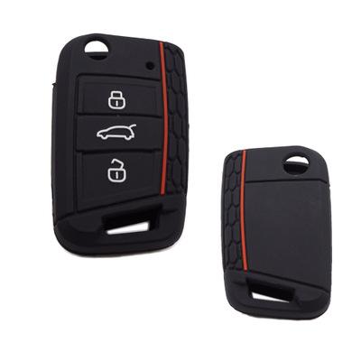 China Eco-friendly Silicone Key Case For Golf 7 Aztec mk7 Seat Ibiza Leon Franc 2 Altea For Skoda Octavia Car Key Cover for sale