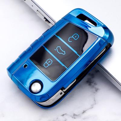 China Car Eco-friendly Soft Key TPU Cover FOB Cover Protect For Volkswagen VW Golf 7 mk7 Aztec Seat Ibiza Leon Franc 2 Altea For Skoda Octavia for sale