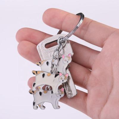 China Global High Quality Accessory Cat Pet Keychain Cute Zinc Alloy Metal for sale