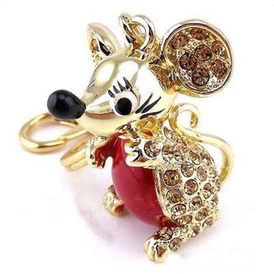 China Global Gifts Logo Pendant ChainCharms Key Rat Pet Rhinestone Fashion Key Chain for sale