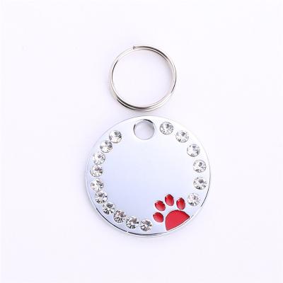 China Worldwide Cute 2.5Cm Pet Identification Disc Dog Paw Printed Disc Pendant Cute Dog Tag Charm And Wholesale Cheap Pendant for sale