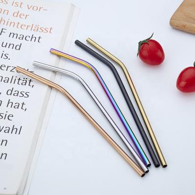 China Sustainable Manufacturer Smoothie Stain Metal Packaging Straw Set Stainless Steel for sale