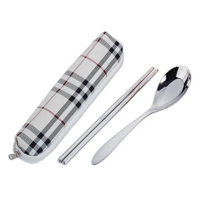 China Sustainable Ad Stainless Steel Portable Cutlery Set Eco - Friendly for sale