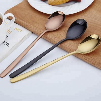 China 18/8 Sustainable Stainless Steel Food Grade PVD Black Spoon In Jieyang for sale