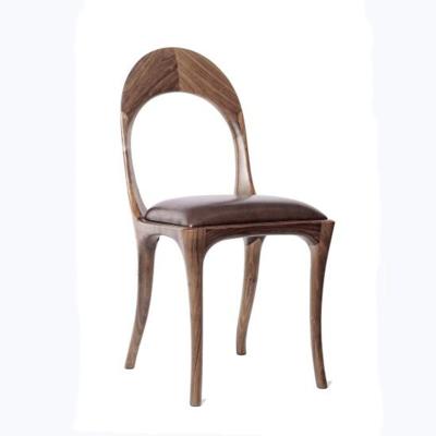 China Stable structure of feet uplostered by simple solid modern solid wood dining side chair wooden side chair trong soft top non-slip pads for sale