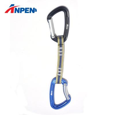 China Climbing CE EN 12275 Aluminum Wire Carabiner Quickdraw Quicklink For Climbing Rescue Safety for sale