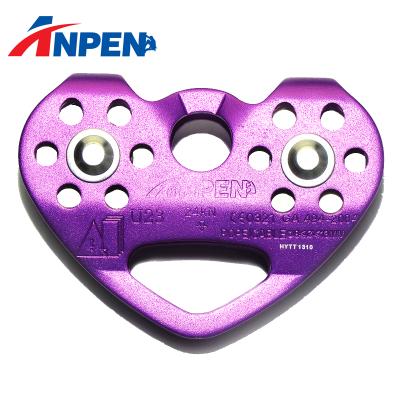 China Smooth And Steady Aluminum Parallel Copper Bearings Double Rescue Climbing Cover Pulley for sale