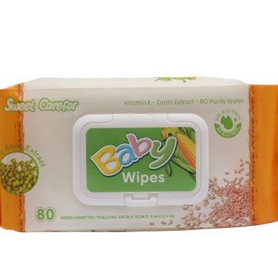 China Baby Face Body Cleansing Huggies Natural Care Sensitive Baby Wipes Biodegradable Plant Based Wipes 80 Pcs With Flip Top Cap for sale