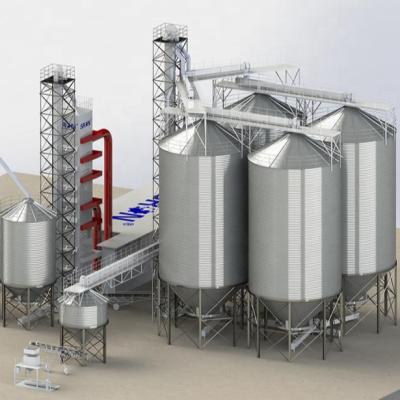 China Factory Safety and Firm Grain Bin Storage Silo, China Supplier SRON Customized Concrete Base Steel Silo For Sale for sale