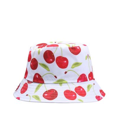 China Sun protection new CIA fisherman's hat spring and summer women's fruit design hat men's Japanese printed sun visor hat for sale