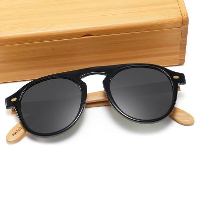 China 2021 New Logo Sun Glasses Fashion Sun Glass Bamboo Leg One-Piece Round Fashionable Custom Popular Glass Sunglasses Wooden Sunglasses for sale