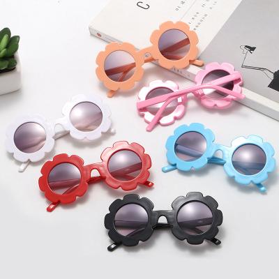 China Eyewear 2021 trade frame little girls boy round sunglasses kids children sunflowers shade sunglasses sun glasses for sale