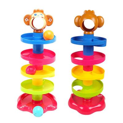 China Toy Baby Toys Baby Cognitive Early Learning Spinning Educational Spinning Play Toys Plastic Rolling Ball for sale