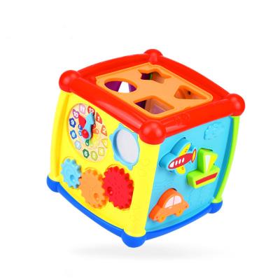 China Plastic Baby Toy 6 In 1 Music Box Toys Cube Blocks Early Educational For Little Kids for sale