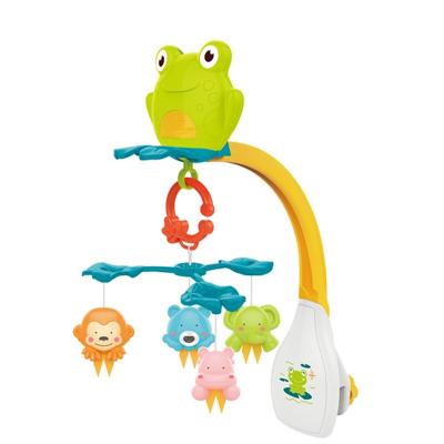 China 2021 Plastic Best Selling Kid's Baby Mobile, Frog Projected Crib Bell with Musical Rattle Musical Baby Mobile for sale