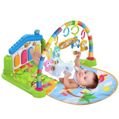 China 2021 Popular Wholesale Best Quality Multifunctional Baby Fitness Fitness On Piano Music Toys For Amazon for sale