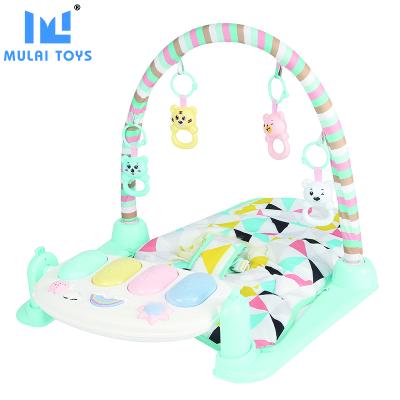 China ABS Plastic Wholesale High Quality Toys for Baby 3 in 1 Baby Fitness Piano Swing Rocking Chair with Hanging Toy with Music for sale