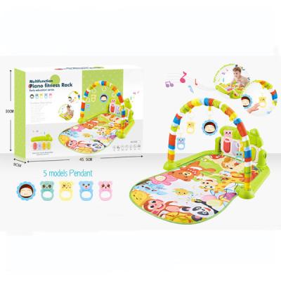 China Plastic factory wholesale price music game blanket baby fitness toys piano station more popular for sale