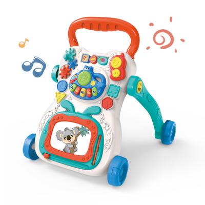 China Southeast Asia Plastic Hot Selling Baby Music Walkers Trolley Multifunctional Toys for sale