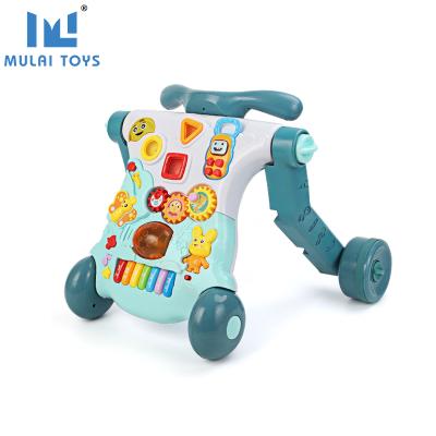 China Hot Sale Plastic Wholesale Multifunctional Education Baby Walker Trolley Toys Learning To Walk 3 in 1 Baby Walker for sale